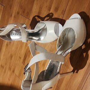 Bebe Women's Cream Strappy Heels